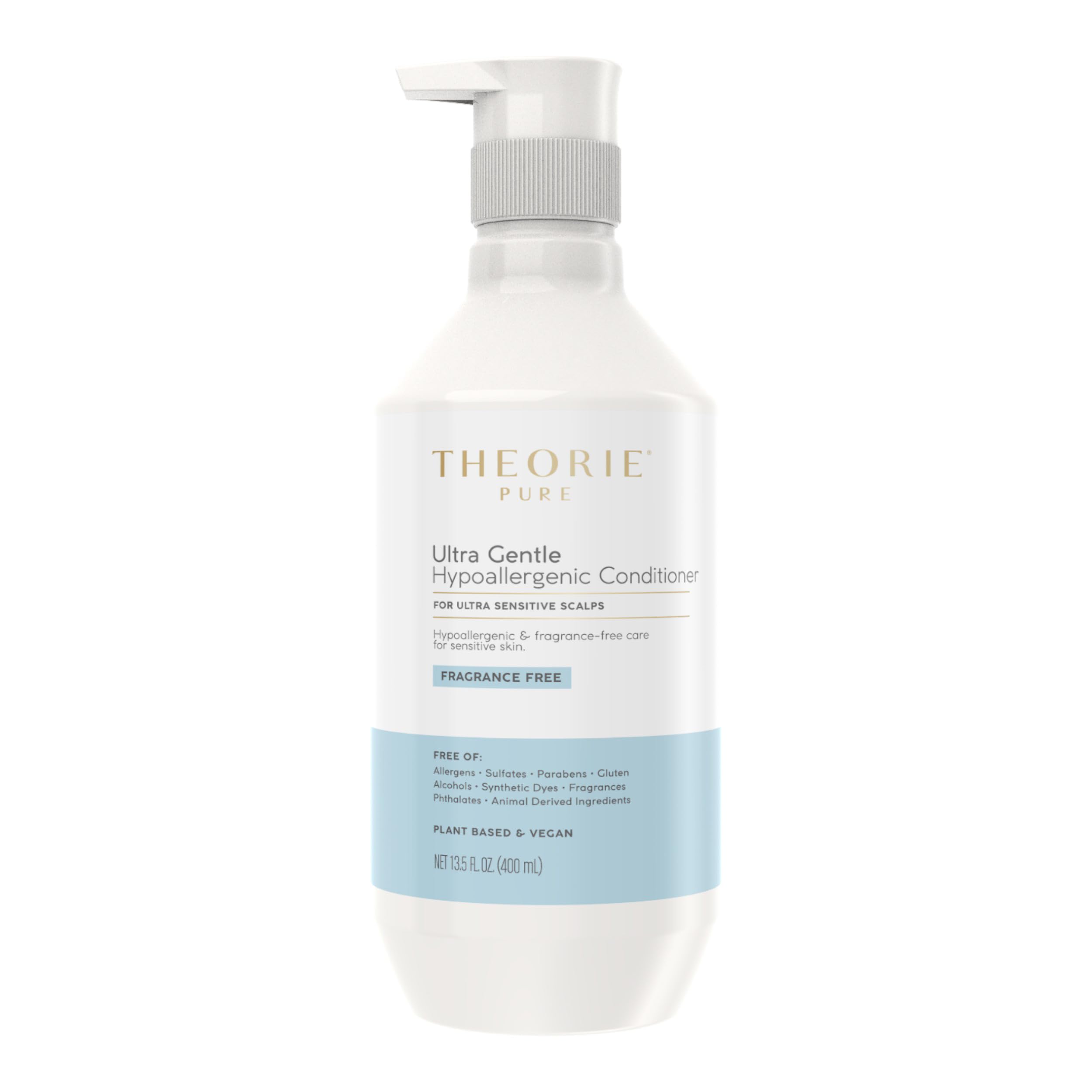 Theorie Pure Ultra Gentle Conditioner bottle with pump for fragrance free conditioning
