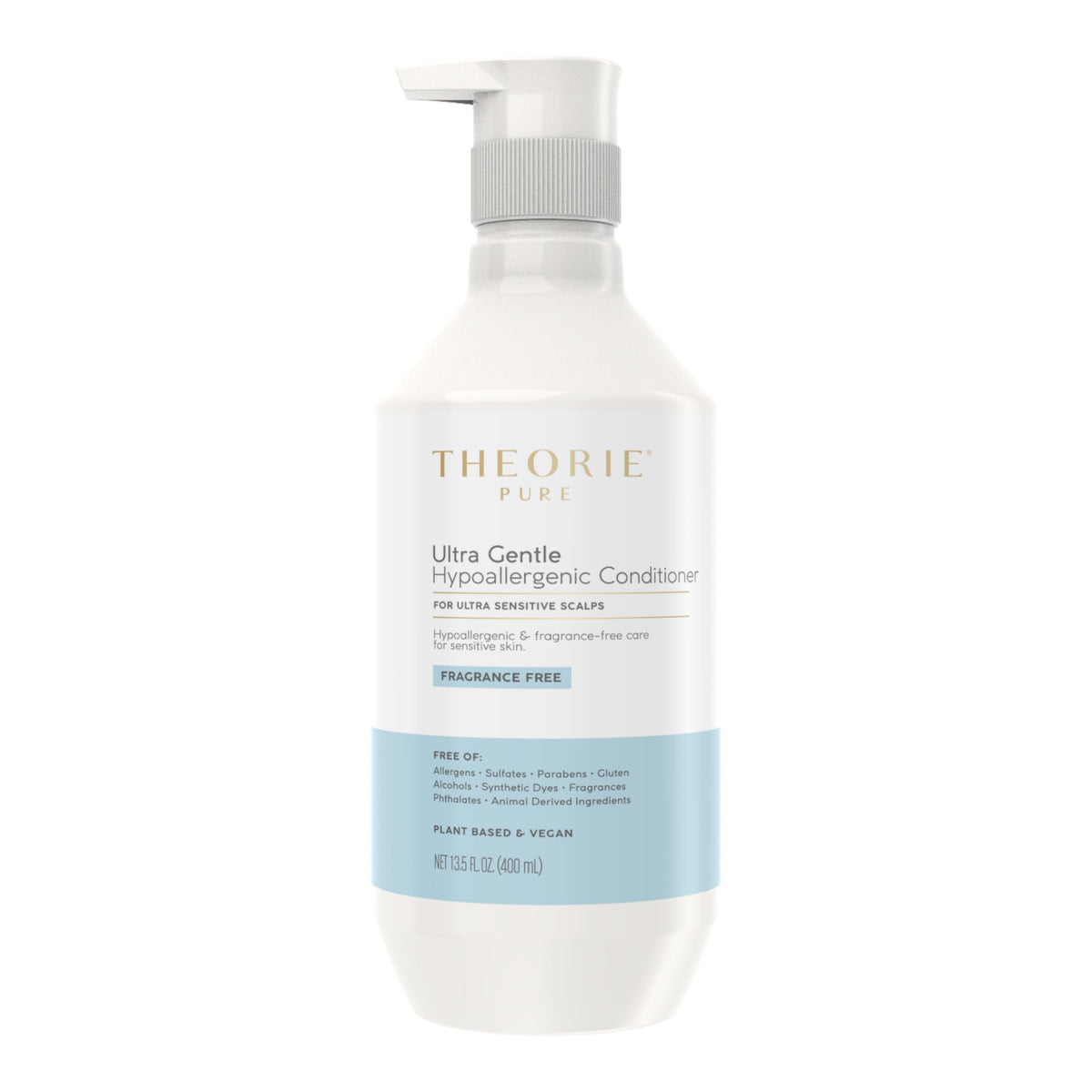 Theorie Pure Ultra Gentle Conditioner bottle with pump for fragrance free conditioning
