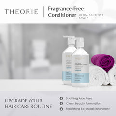 Theorie Pure Ultra Gentle Conditioner bottle highlights vegan and hypoallergenic properties