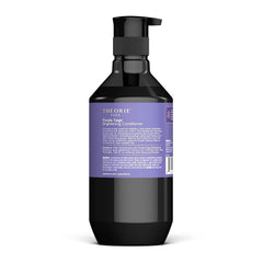 The Theorie Purple Sage conditioner dispenser demonstrates easy application on bleached hair