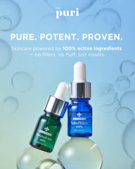 ThePURI Matrixyl serum texture on skin shows lightweight absorption.