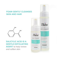 Thera foaming cleanser body cleanse on skin with light foam