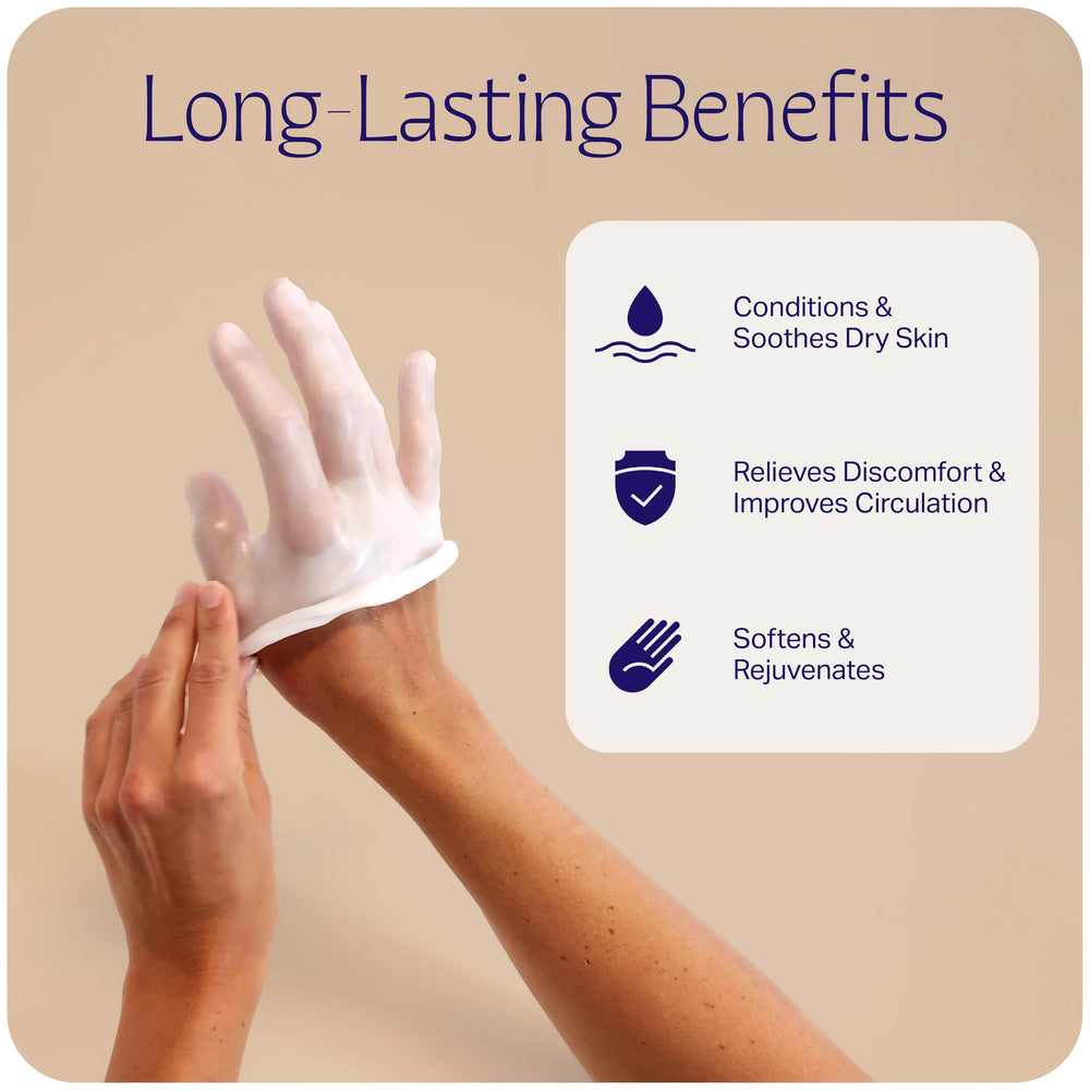 Therabath residue-free wax with glove-ready layers for clean removal