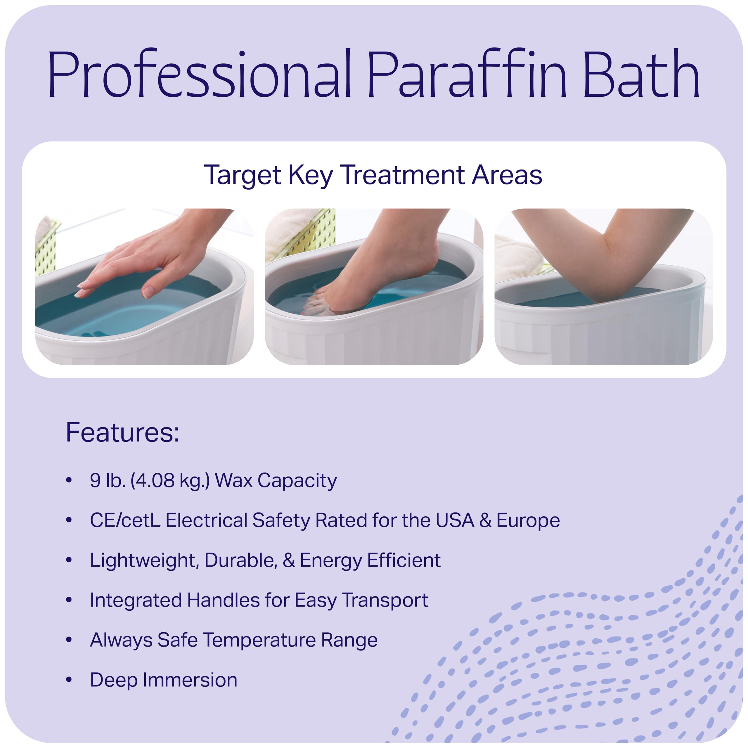 Therabath TB6 hands soaking to soothe joints with gentle heat.