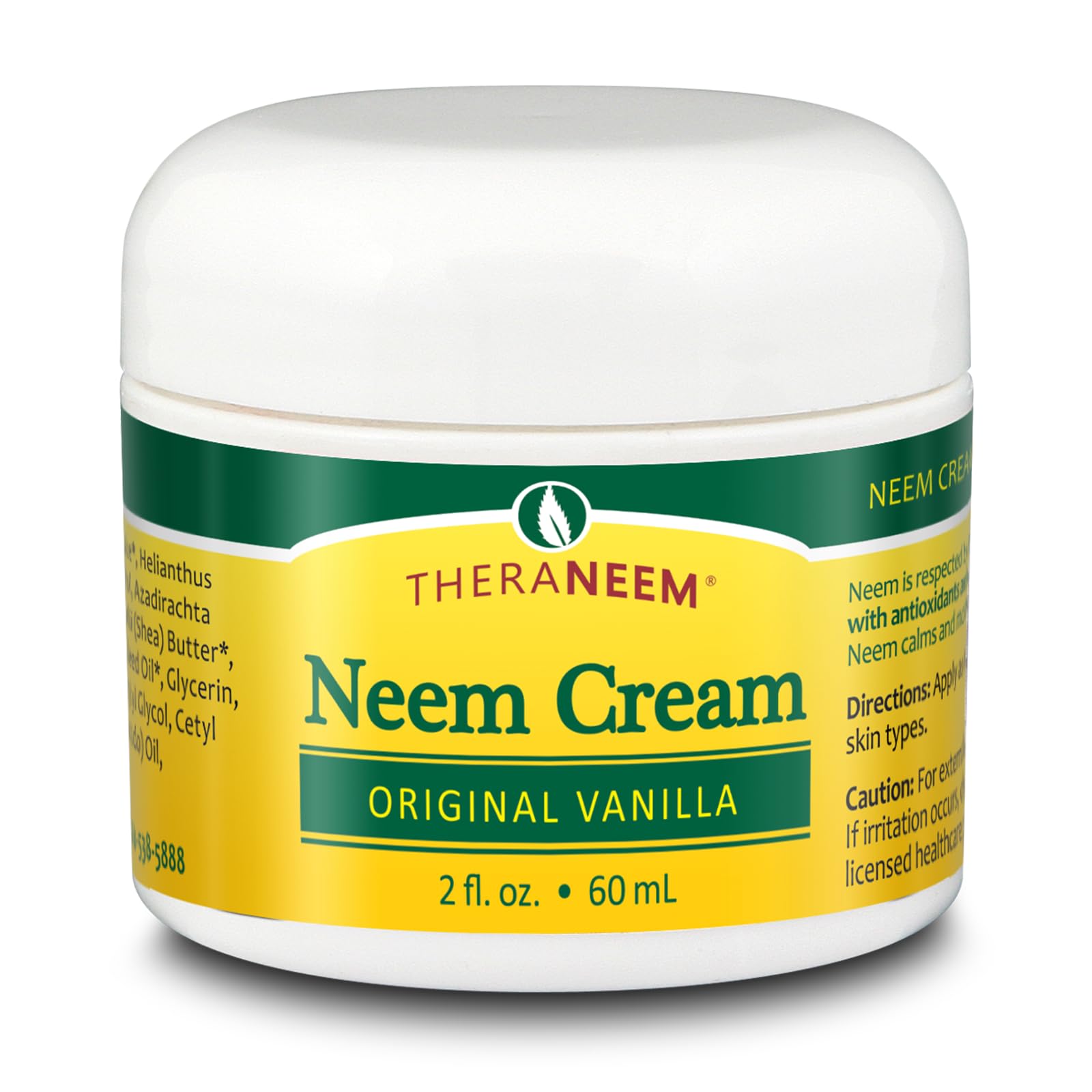 TheraNeem Neem Cream jar close-up showing rich texture for dry skin hydration