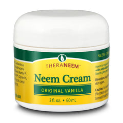 TheraNeem Neem Cream jar close-up showing rich texture for dry skin hydration
