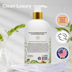 THERAPINA Aloe vera focus image conveys soothing moisture for dry hands
