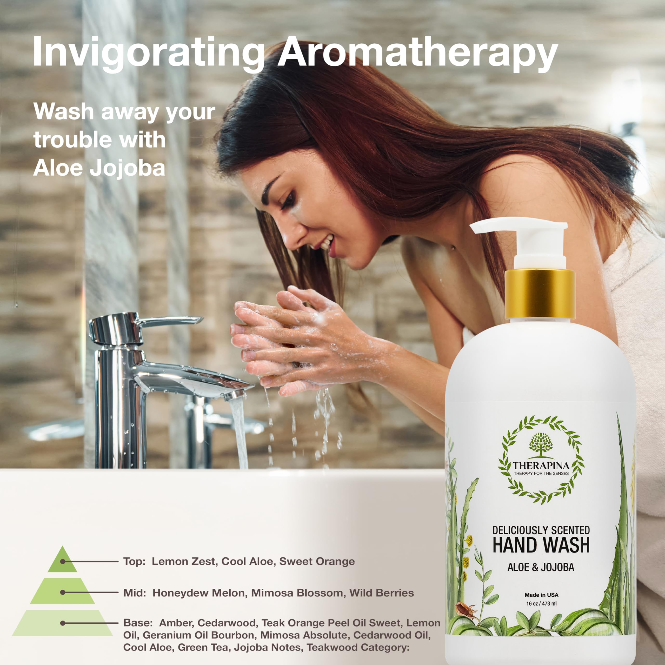 THERAPINA label focuses on aloe vera and botanical oils benefits