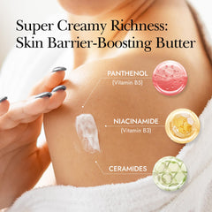 THERAPISPA Moisturizing Body Butter jar close-up reveals rich cream texture.