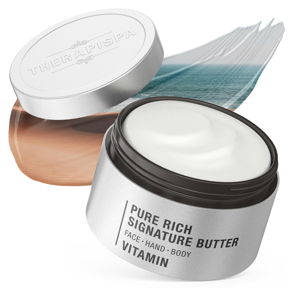 THERAPISPA rejuvenating body butter jar closeup showcases rich hydration for dry skin