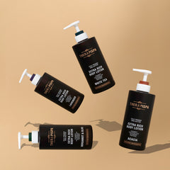 THERAPISPA Scented Body Lotion skin swatches demonstrate silky texture and hydration.