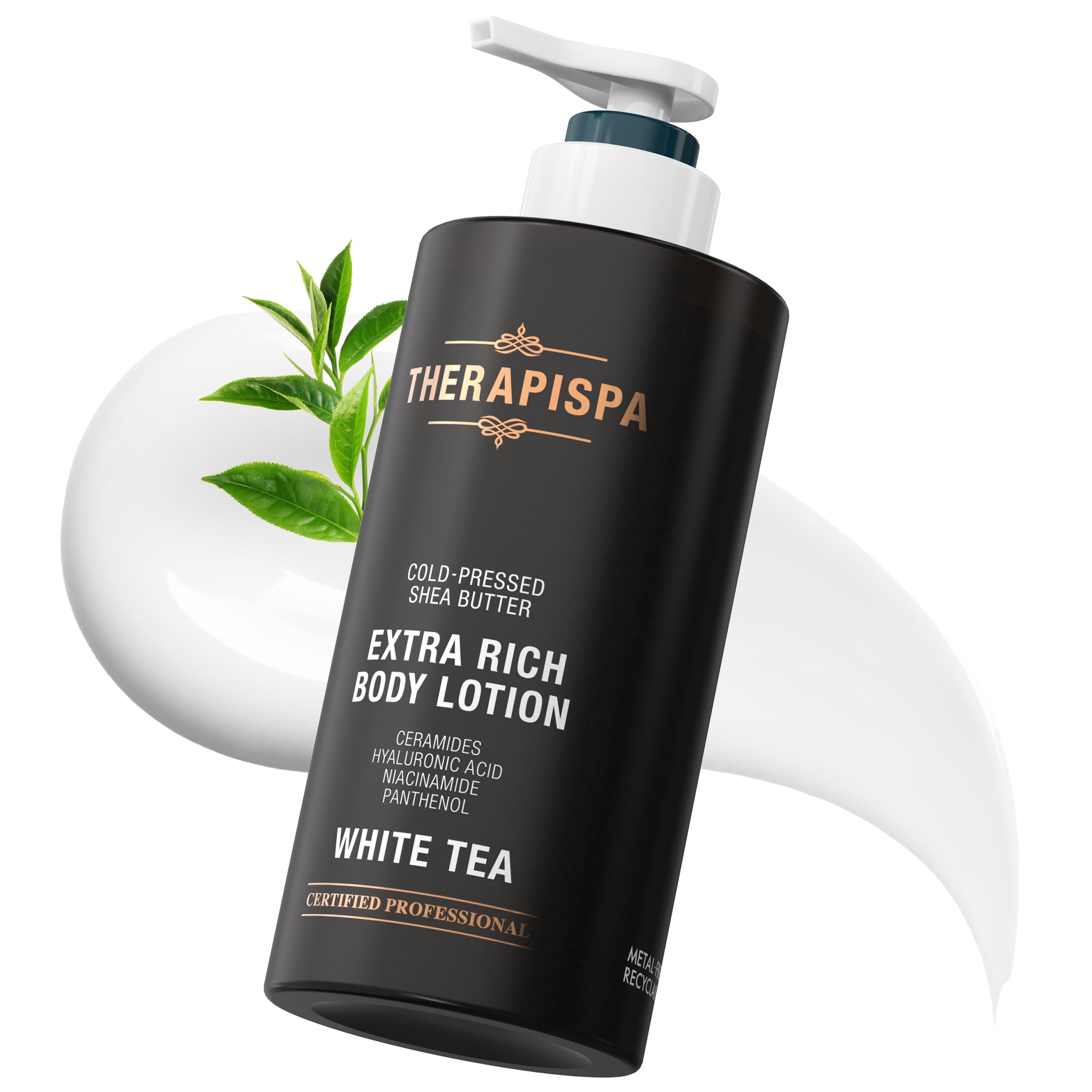 THERAPISPA Scented Body Lotion with white tea bottle for hydration and aroma