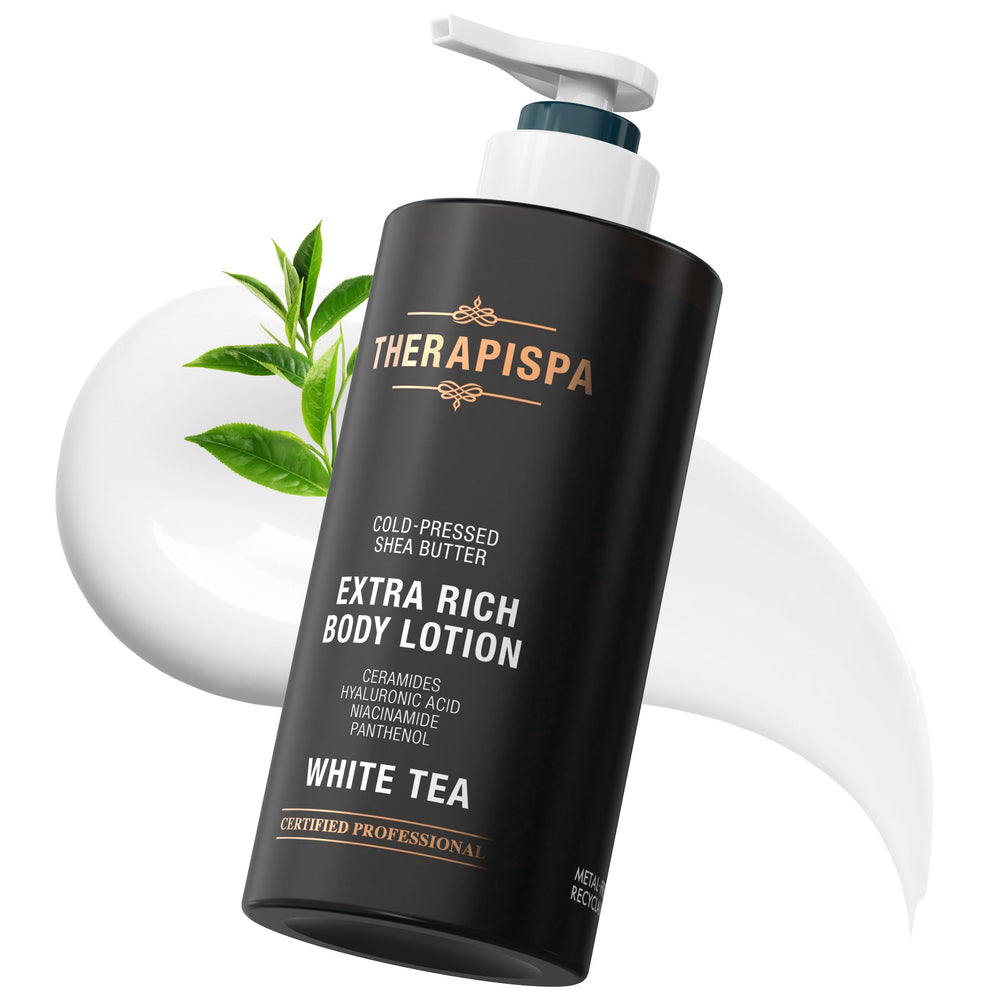 THERAPISPA Scented Body Lotion with white tea bottle for hydration and aroma