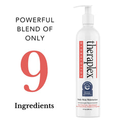 Theraplex Hydrolotion swirl displays rich texture ideal for dry skin