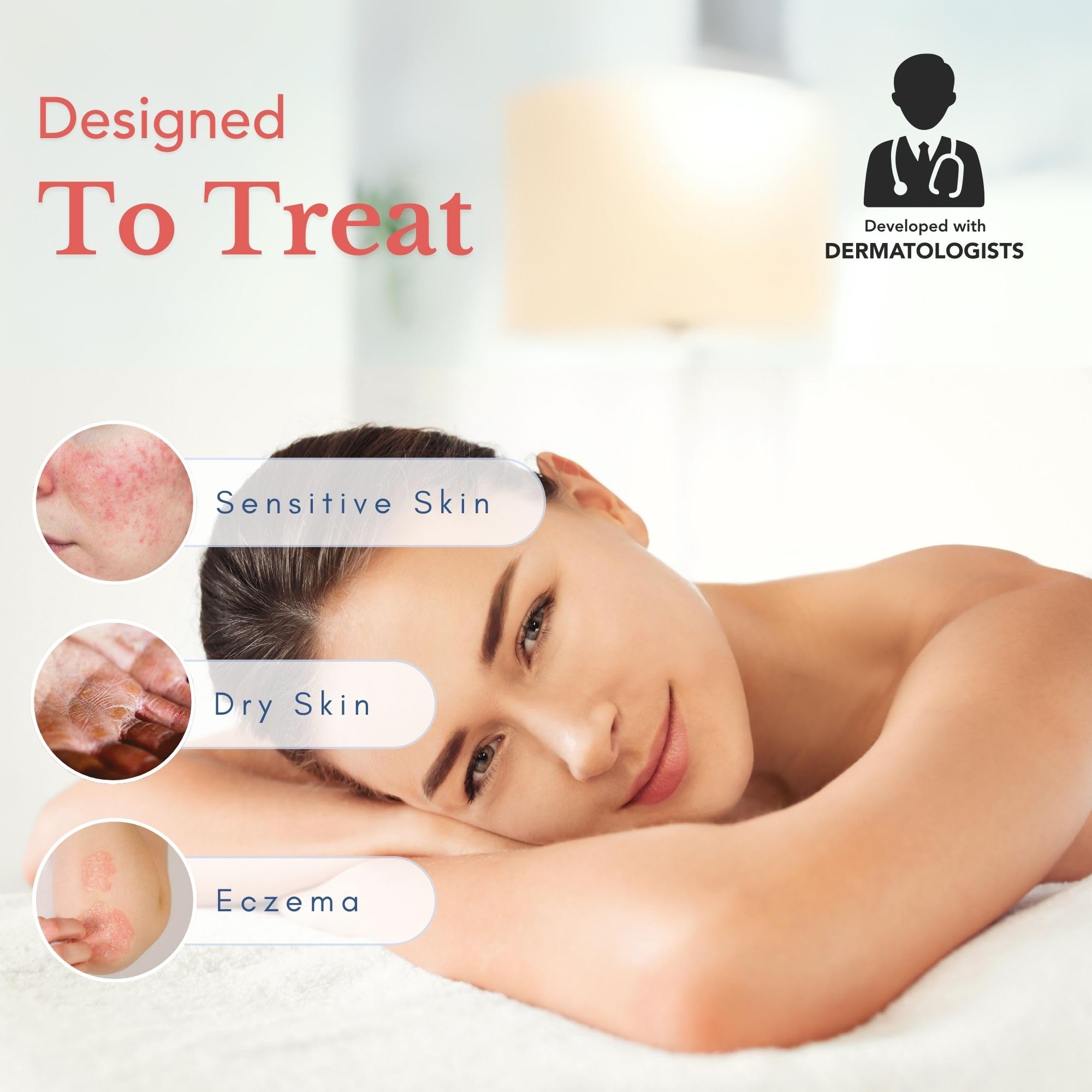 Theraplex Hydrolotion texture closeup shows smooth, non-greasy consistency for sensitive skin