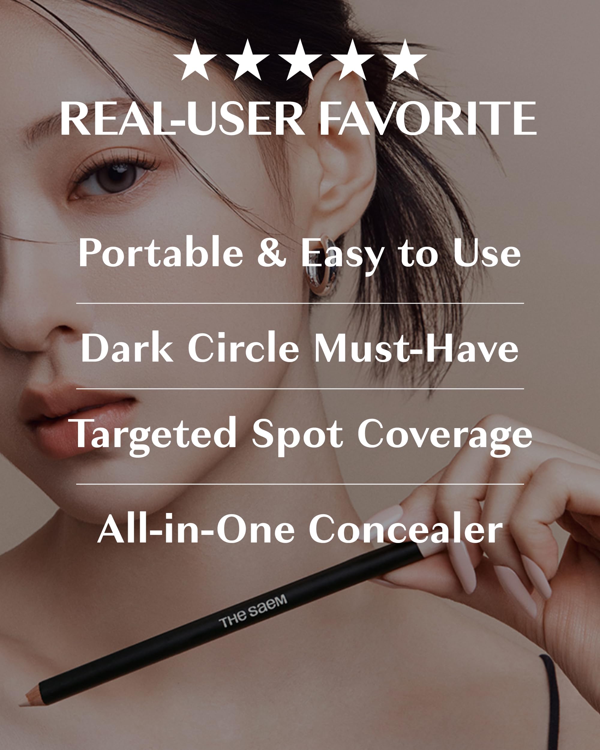 THESAEM Concealer Pencil blends seamlessly with fingertips for a natural finish.