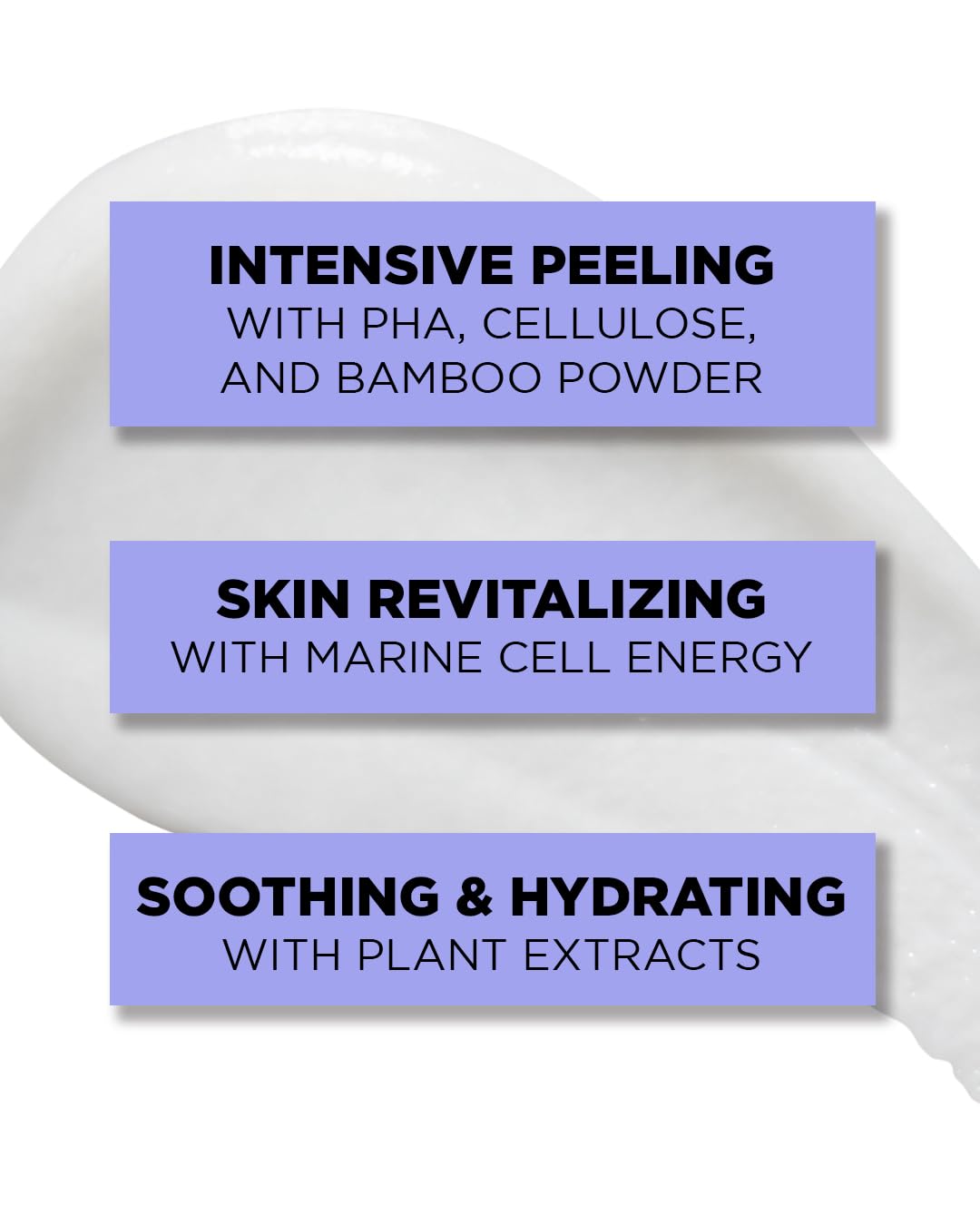 Gel texture on damp skin ready for gentle exfoliation by THESAEM.