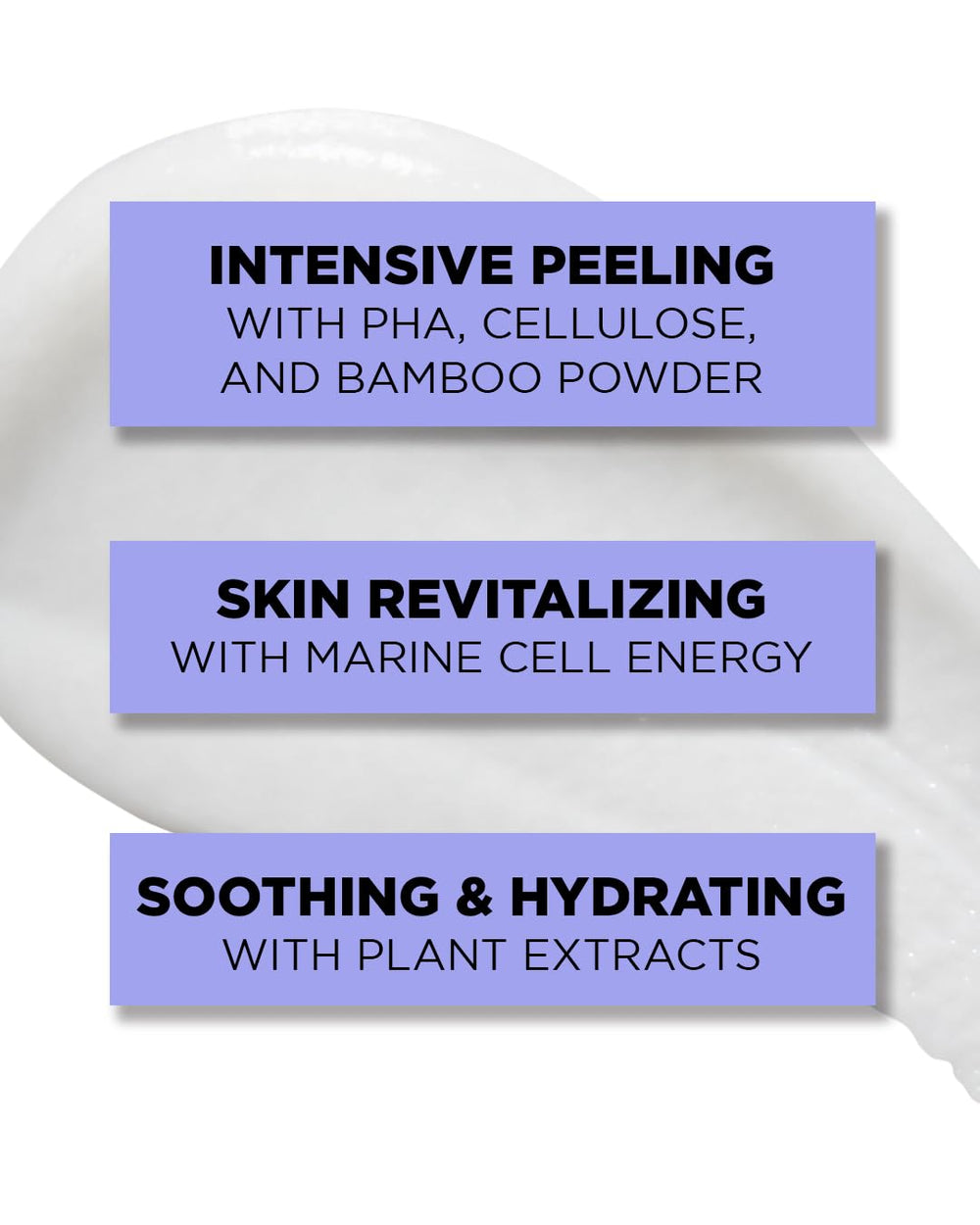 Gel texture on damp skin ready for gentle exfoliation by THESAEM.