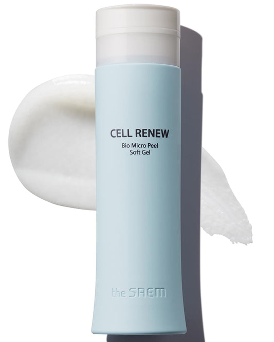 THESAEM Facial Soft Peeling Gel jar closeup showing creamy texture for gentle exfoliation.