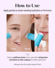 Roll-on usage under-eye for a quick cooling hydration boost