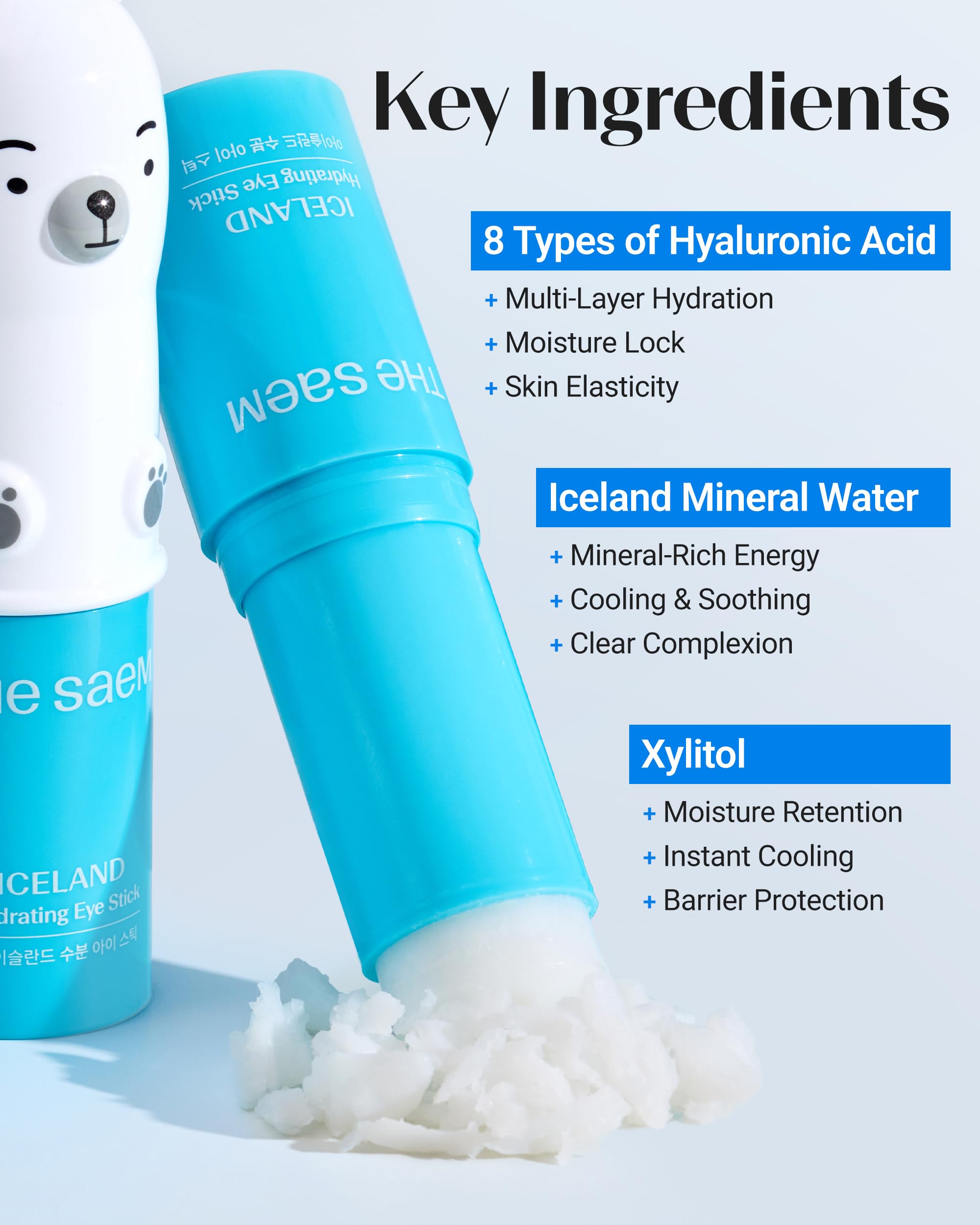 THESAEM Iceland Hydrating Eye Stick protective cap design preserves freshness