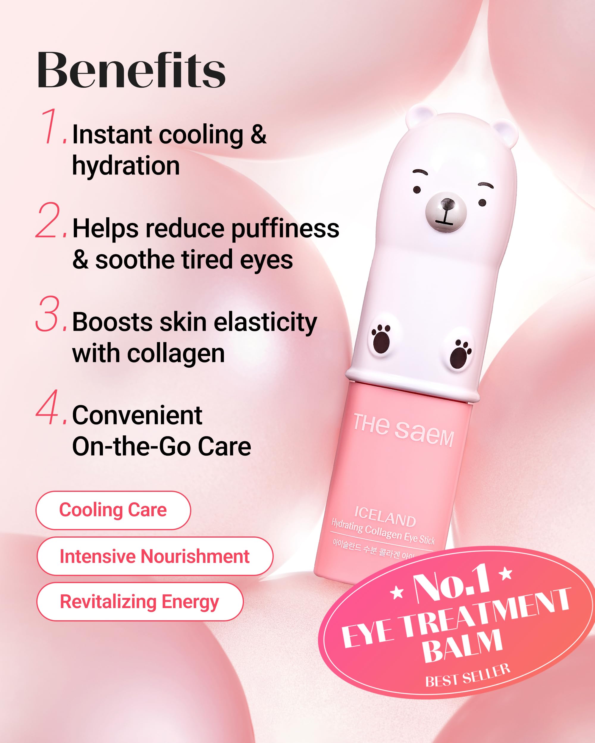 THESAEM Eye Stick roller design enables precise, mess-free under-eye application