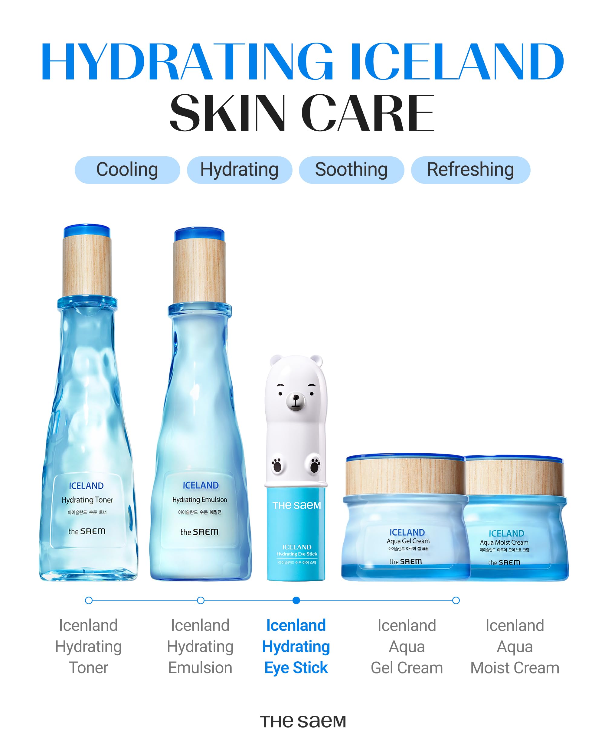 THESAEM Iceland Hydrating Eye Stick two-pack for extended use