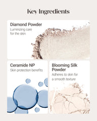 THESAEM Perfect Glam Glow Pact controls shine with comfortable finish.