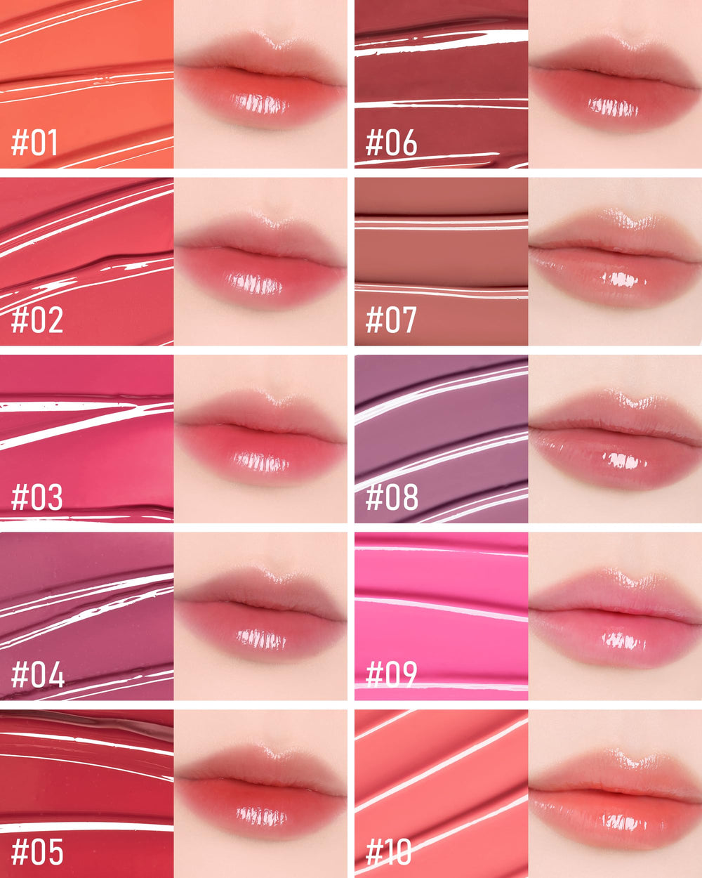 THESAEM Saemmy's Ade Shot Tint lip application shows light, airy gloss-like comfort