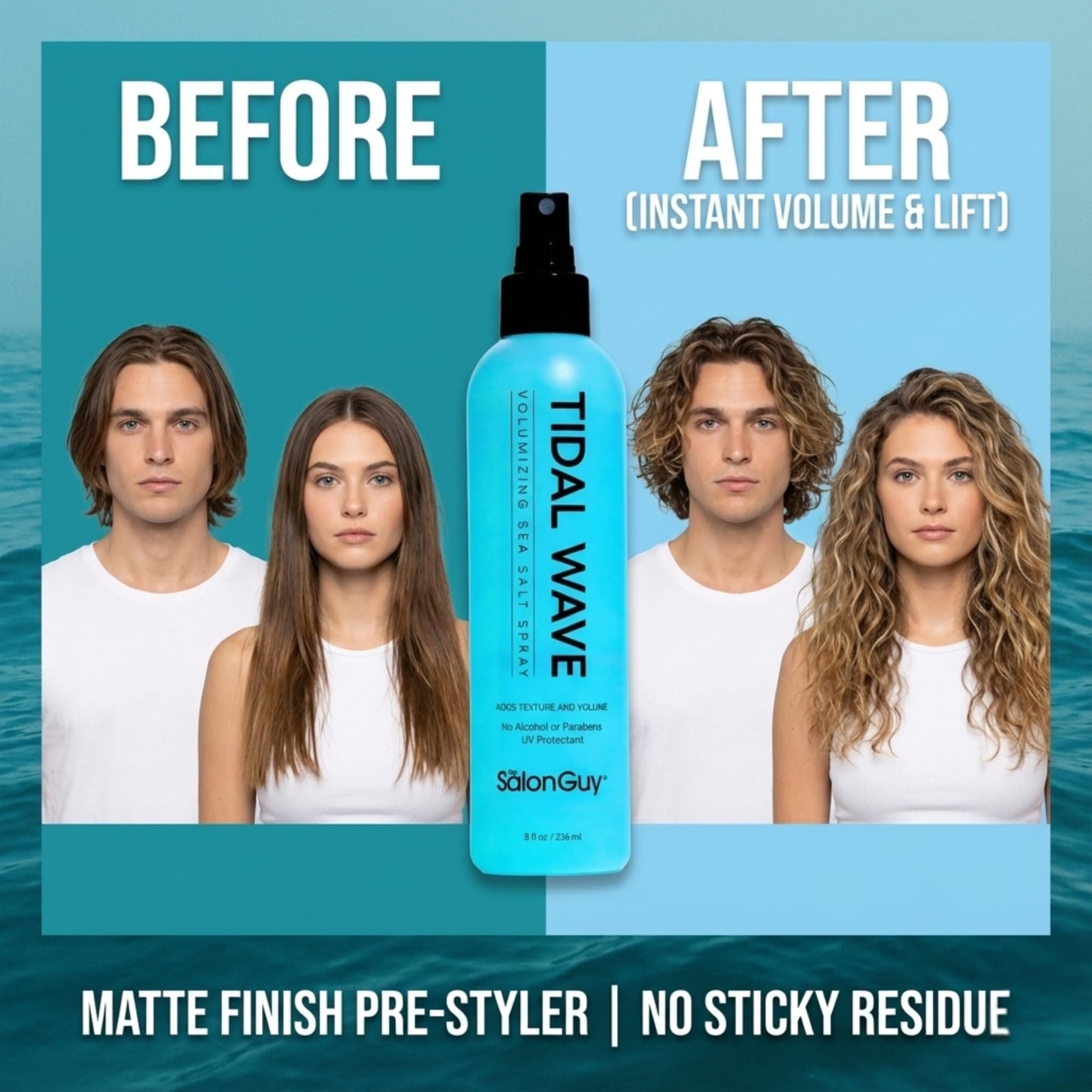 Sea kelp and algae-infused formula visible in the translucent bottle