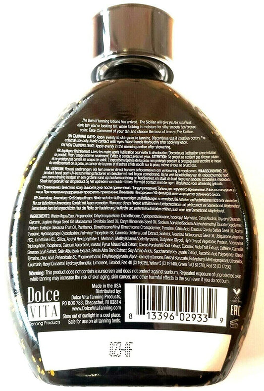 The Sicilian 200X Dark Black Bronzer application swatch reveals smooth, even color.