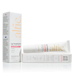 Texture close-up shows moisturizing daily use with Alfie lip booster.