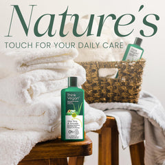 Think Vegan after-use closeup showing smooth, manageable hair appearance.