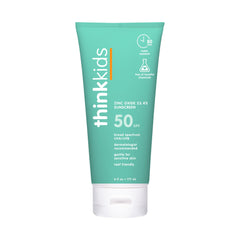 Thinkkids SPF 50+ mineral sunscreen bottle for easy daily kid protection.