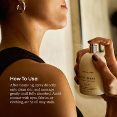 Third Layer Day Spray ingredients: jojoba, moringa, green coffee for nourishing care.