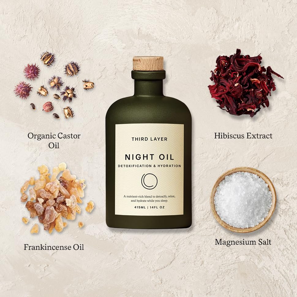 Third Layer Night Oil alcohol-free formula designed for gentle skin care.