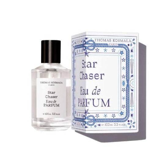 Thomas Kosmala Star Chaser packaging display suggests refined unisex scent for evening occasions