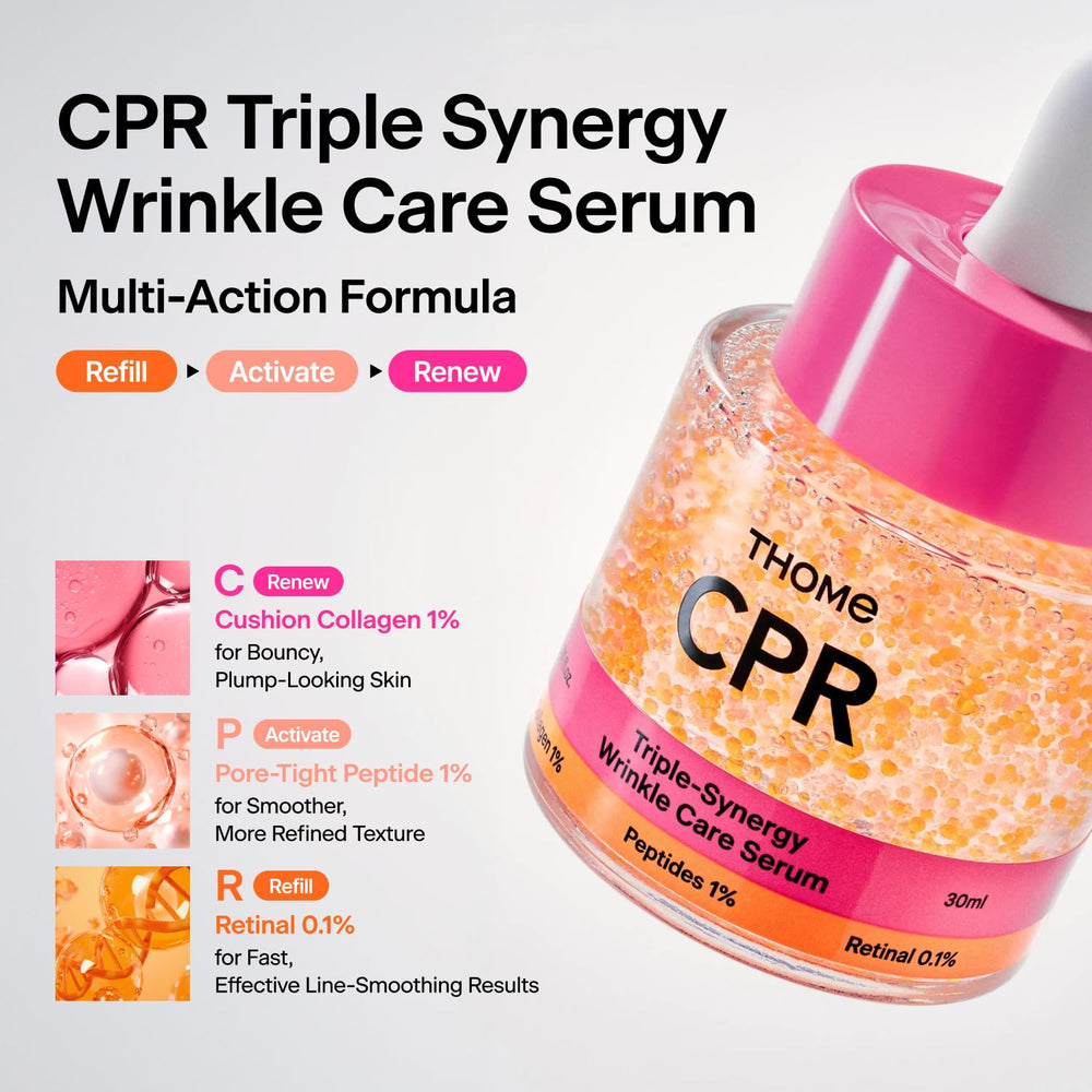 THOME CPR Serum droplet detail showing targeted application and potency