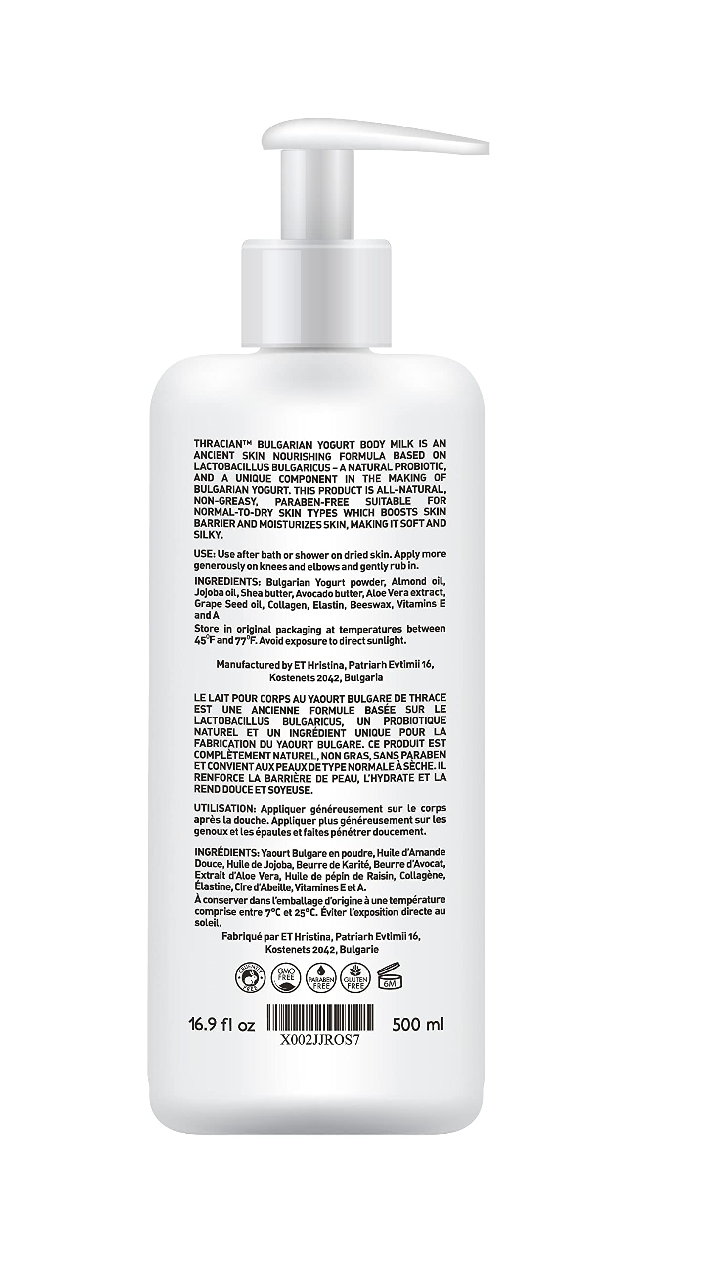 Application of Thracian yogurt body milk showing quick absorption