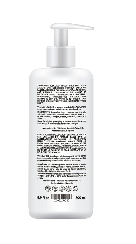 Application of Thracian yogurt body milk showing quick absorption