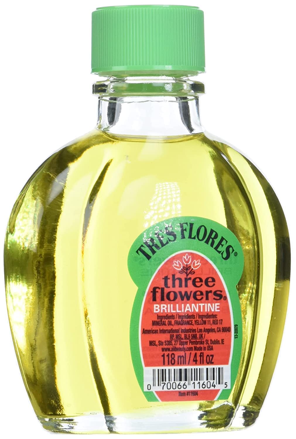 Three Flowers Brilliantine being applied for smooth, manageable hair.