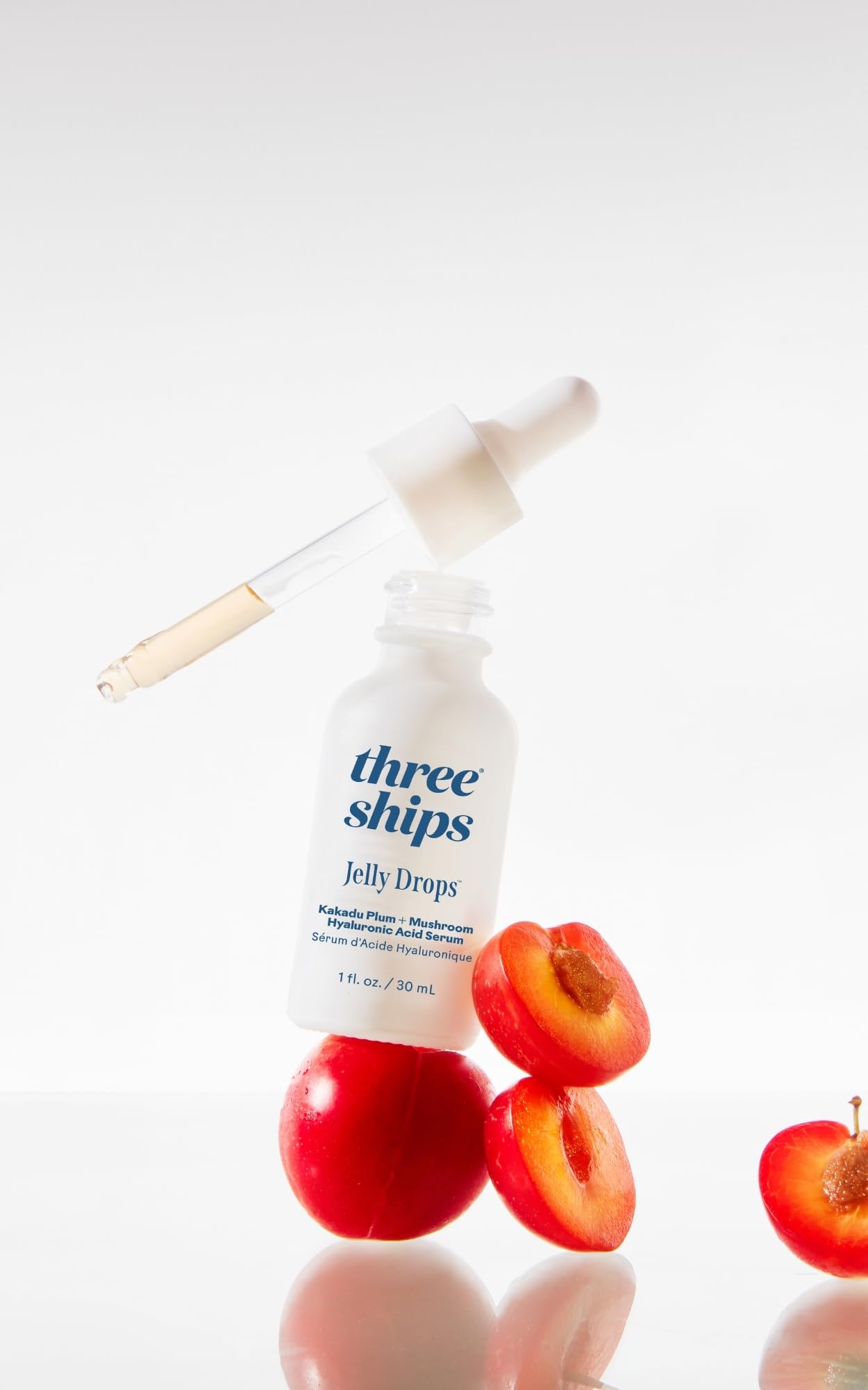 Three Ships Jelly Drops cruelty-free vegan label highlight for clean ingredients.