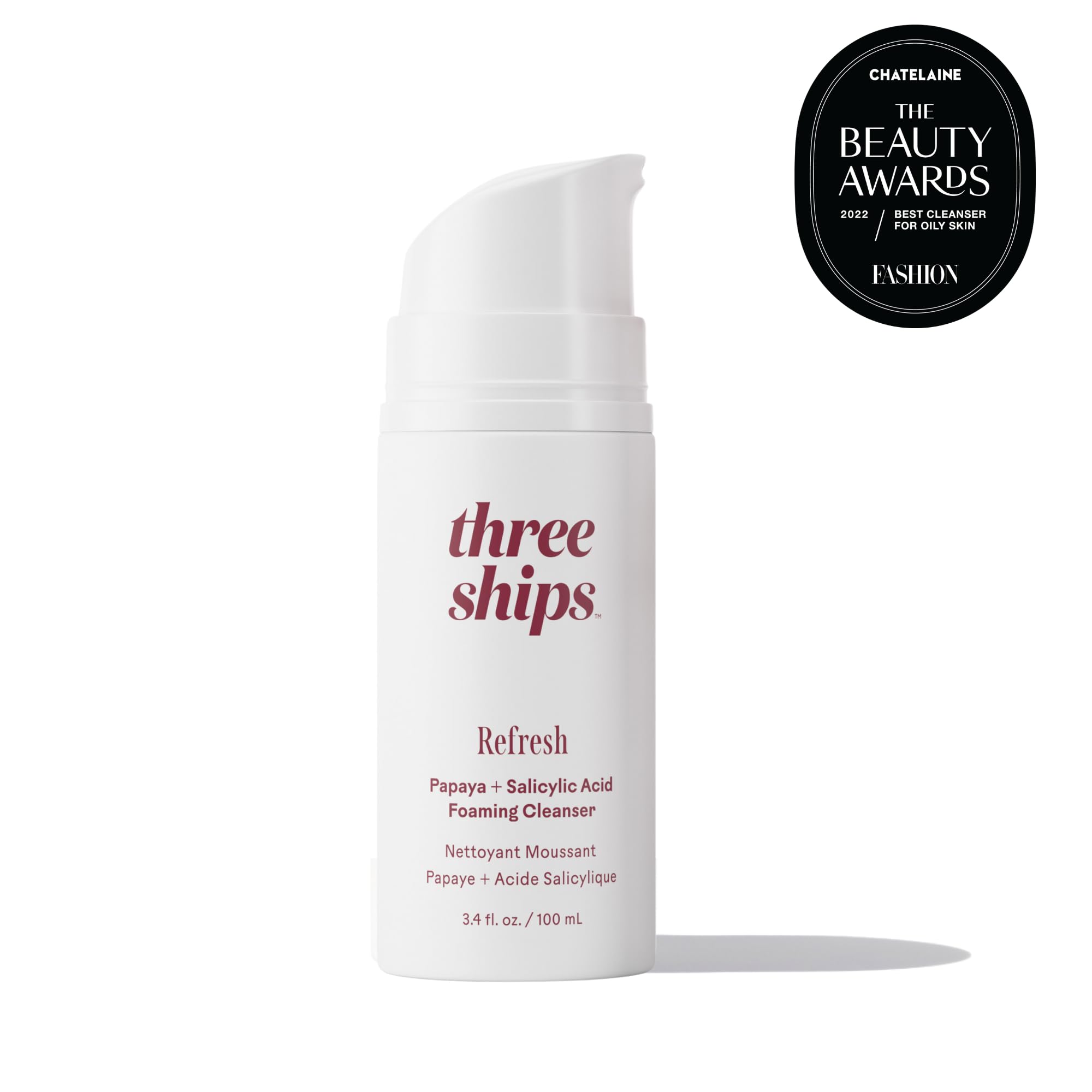 Foam-lather texture of Three Ships cleanser for deep cleansing