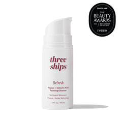 Foam-lather texture of Three Ships cleanser for deep cleansing