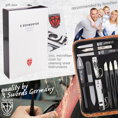 Three Swords Germany microfiber cleaning cloth helps maintain shiny metal implements