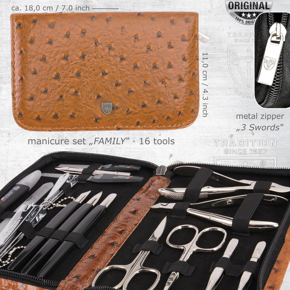 Three Swords Germany synthetic leather case keeps tools organized and travel ready