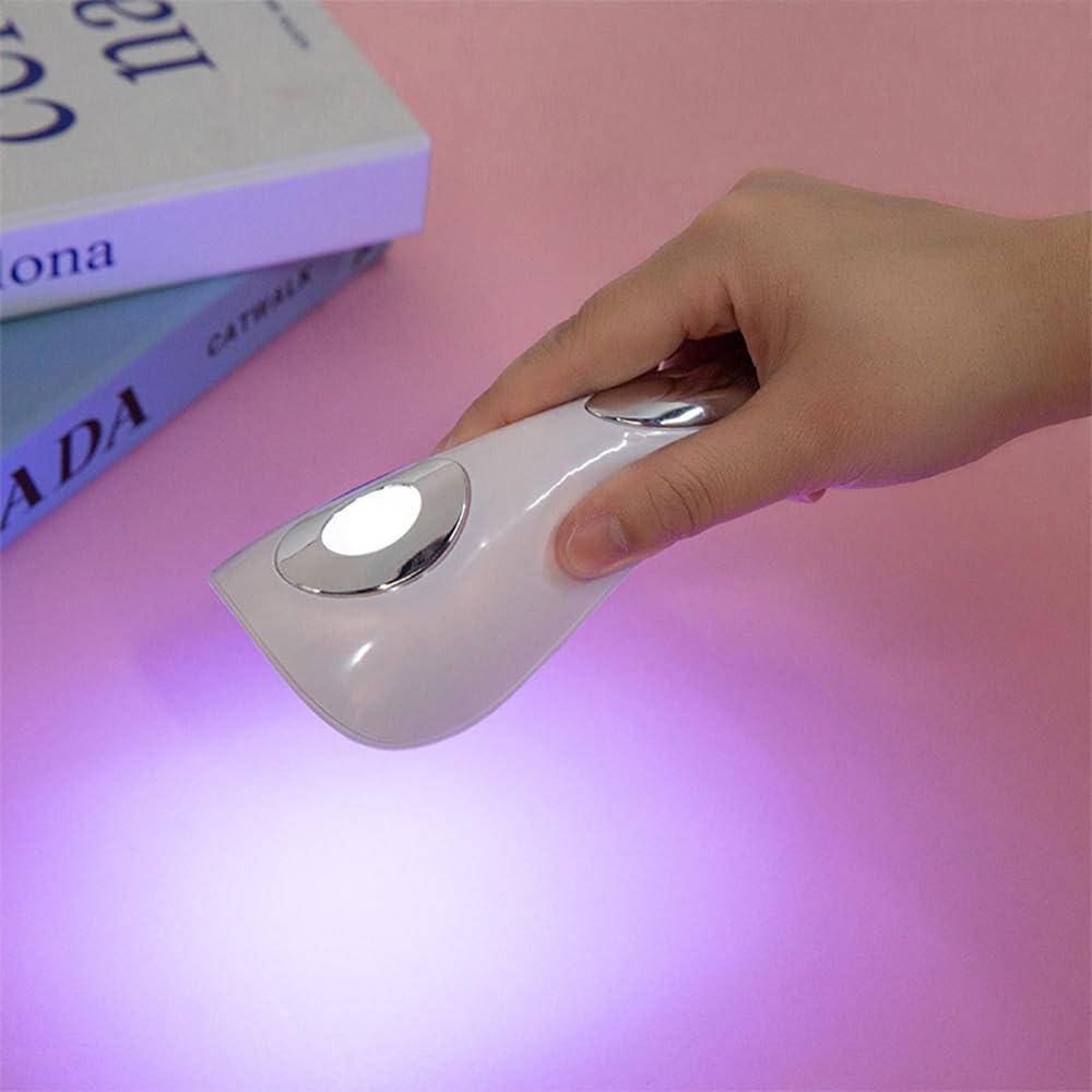 ThreeH handheld nail lamp side design showing curved grip for comfortable one-handed use.