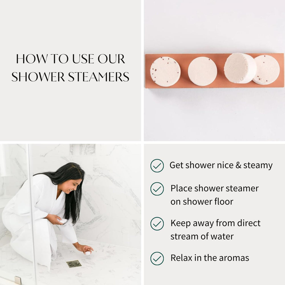 Thulisa Naturals shower corner placement delivering long-lasting fragrance.