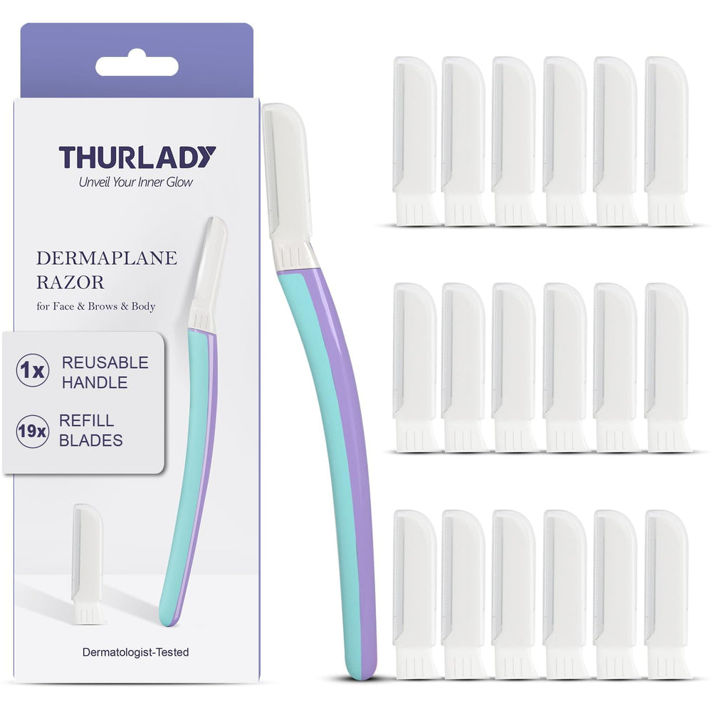 THURLADY Dermaplane Razor handle for easy, precise facial hair removal