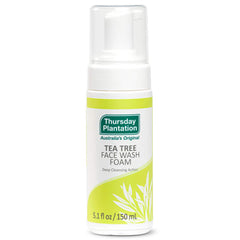 Thursday Plantation Tea Tree Face Wash Foam bottle for gentle daily cleansing.